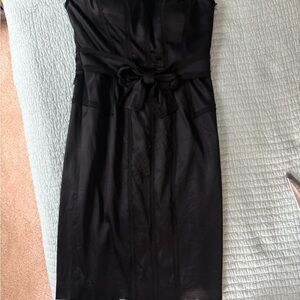 Anne Klein Black Midi Dress with Bow
